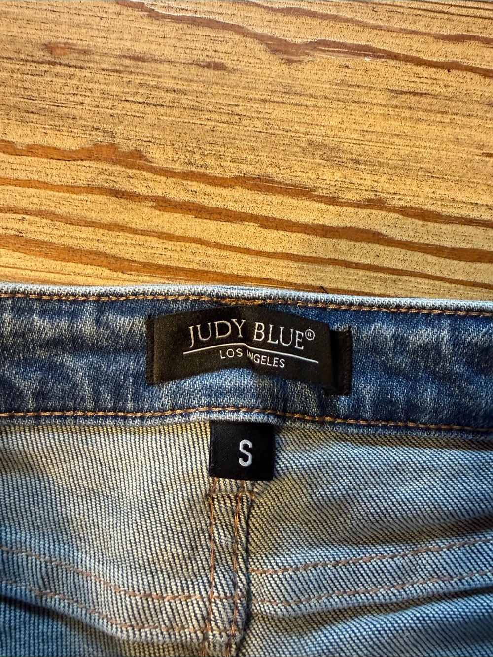 Judy Blue Light Blue Frayed Hem Denim Bermuda Shorts - Picture 3 of 8